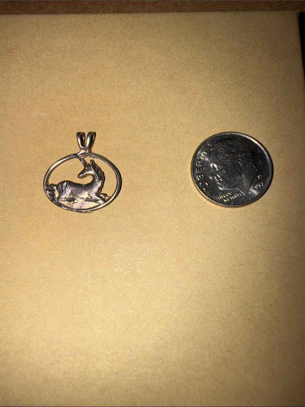 Unicorn Necklace Charm in Sterling Silver